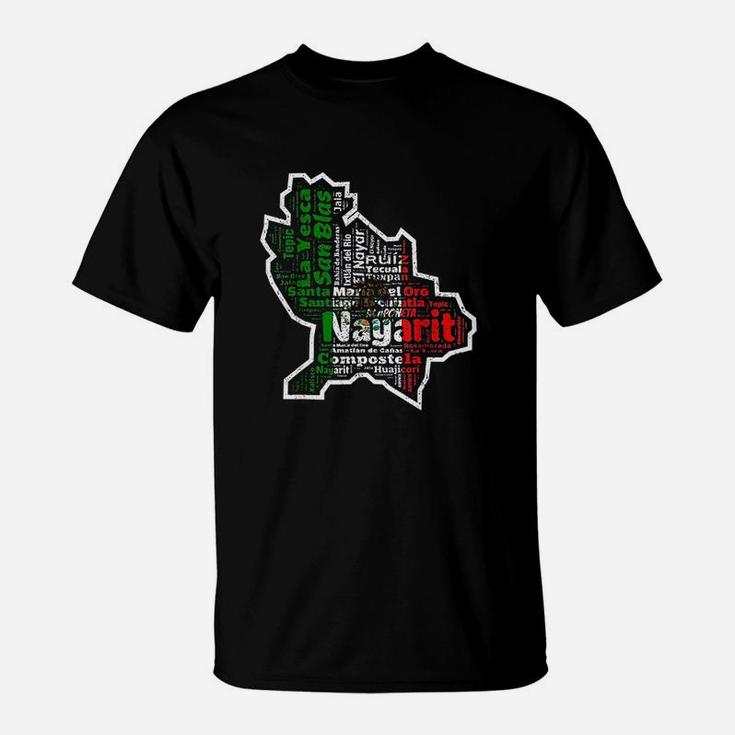 Nayarit Mexico Bandera Mexicana Municipios Mexican Flag T-Shirt