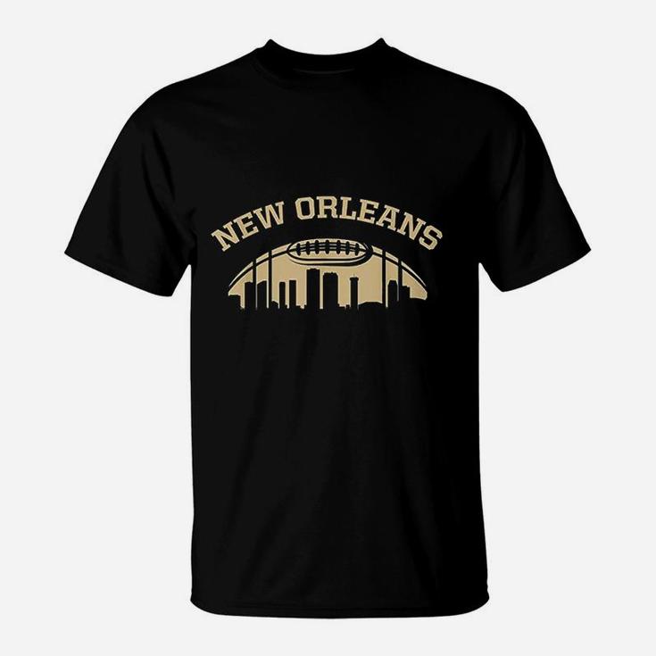 New Orleans Skyline New Orleans Football T-Shirt