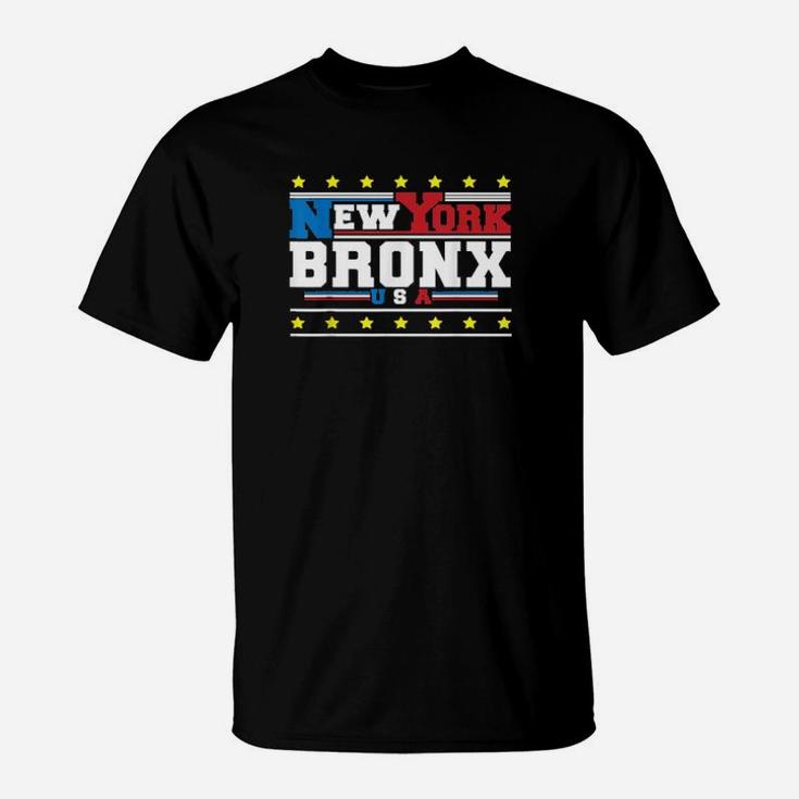New York City The Bronx Usa Big Apple Cool Typography Design T-Shirt
