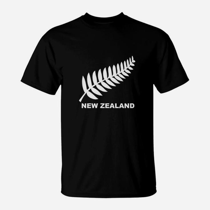 New Zealand Retro Soccer Rugby Kiwi Fern Crest Graphic T-Shirt