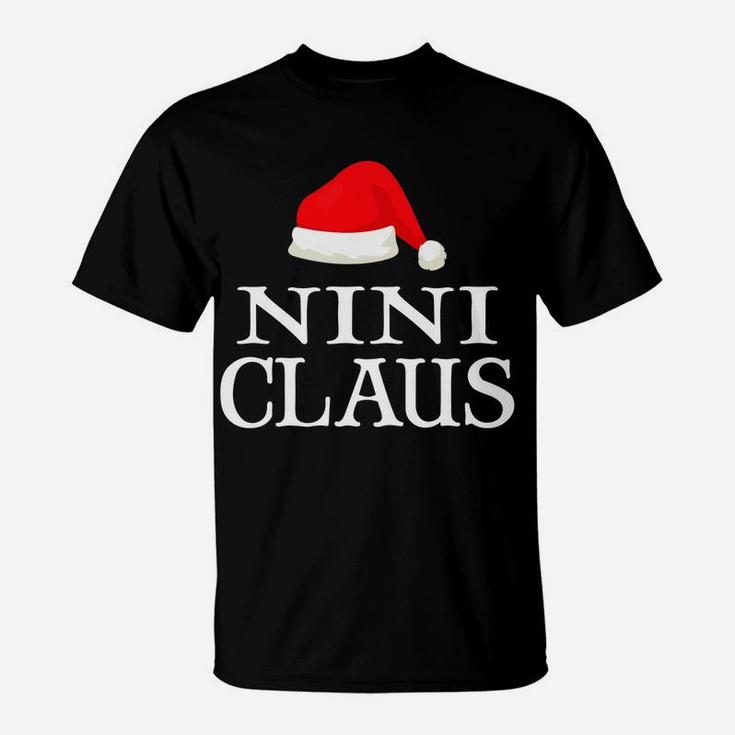 Nini Claus Christmas Family Matching Costume For Women T-Shirt