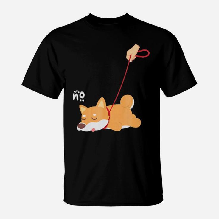 Nope Lazy Shiba Inu  Dog Lover Xmas Gift T-Shirt