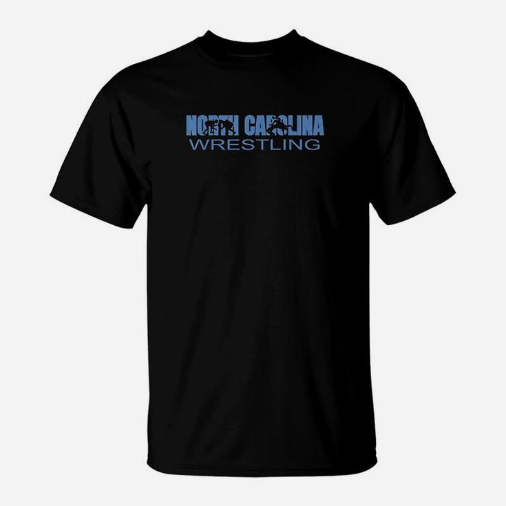 North Carolina Wrestling The Tarheel State Wrestler Gift T-Shirt
