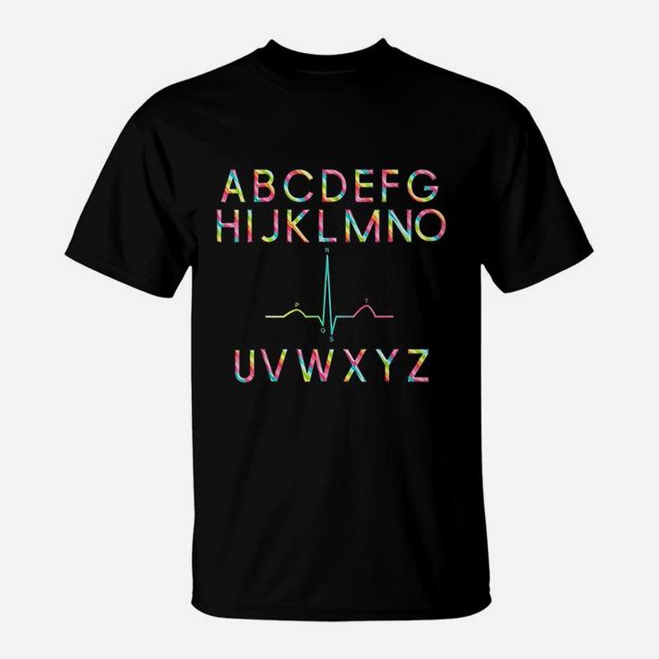 Nurse Pqrst Alphabet Rainbow Funny Rn Gift Nursing Jokes T-Shirt