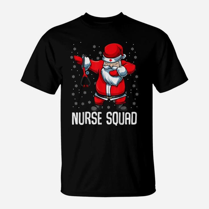 Nurse Squad Santa Dancing Christmas Nursing Job Emergency T-Shirt
