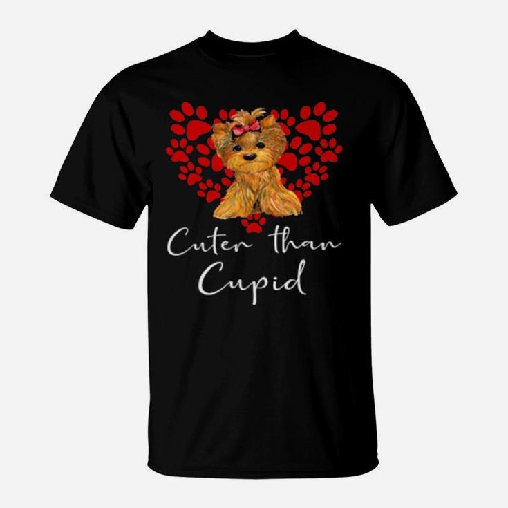 Official Yorkshire Terrier Dog Than Cupid Valentines Day Yorki T-Shirt
