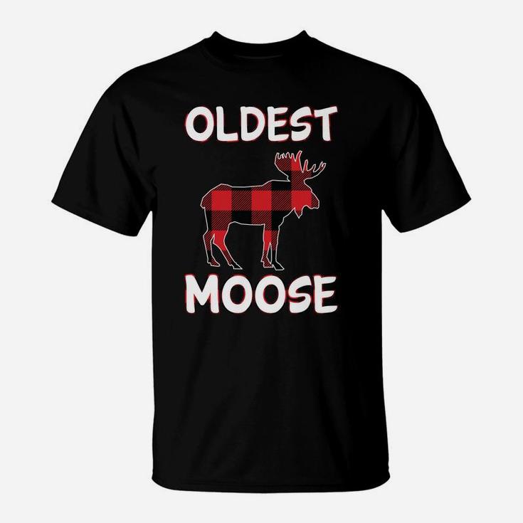 Oldest Child Shirt Boys Girls Gift Moose Siblings Christmas Sweatshirt T-Shirt