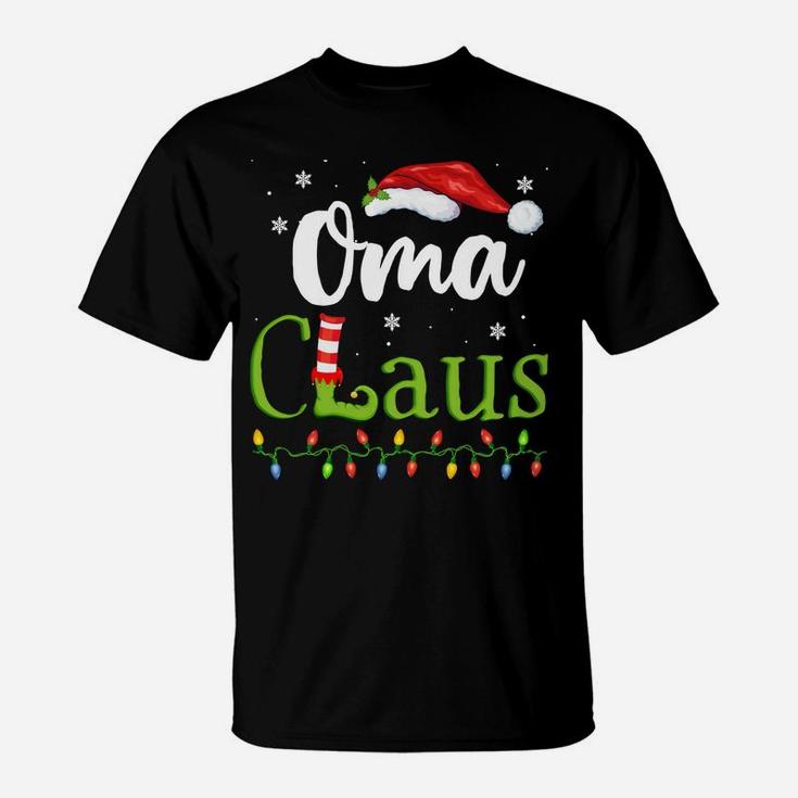 Oma Claus Funny Grandma Santa Pajamas Christmas Gift Idea T-Shirt