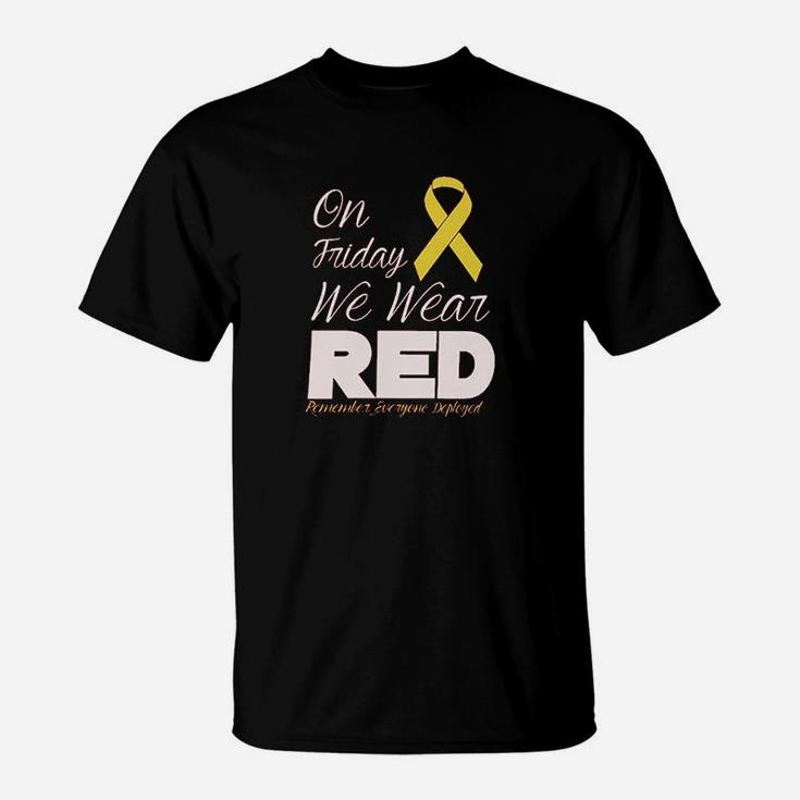 On Friday We Wear Red Friday Yellow Ribbon T-Shirt