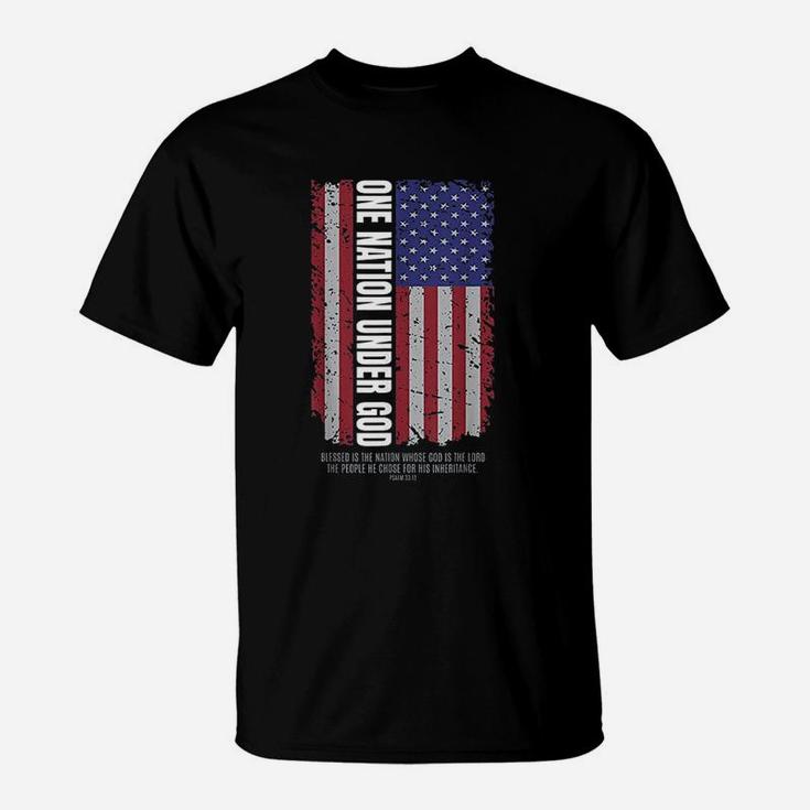 One Nation Under God American Flag T-Shirt