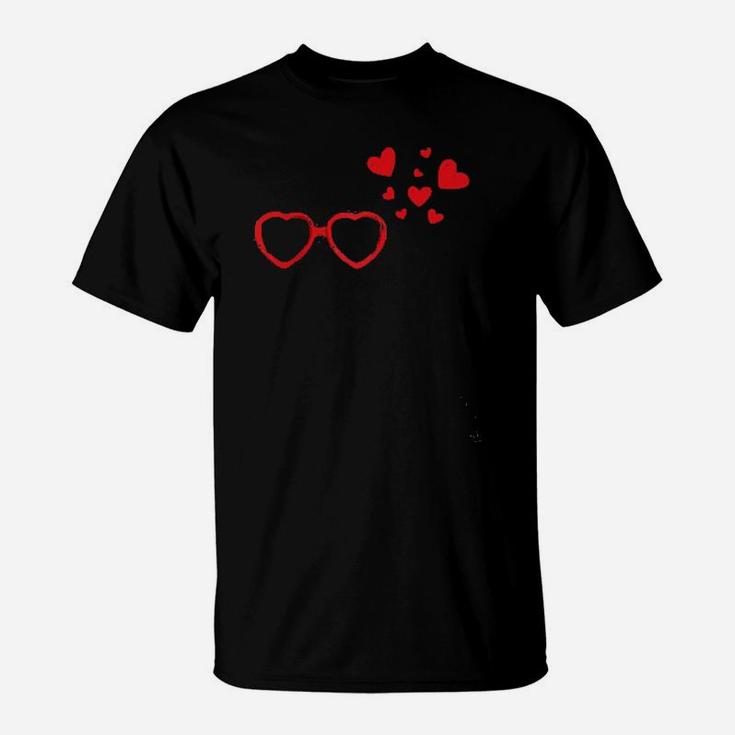 Owl Sunglasses Love Funny Cute Owls Valentine Gift Heart Raglan Baseball Tee Women T-Shirt
