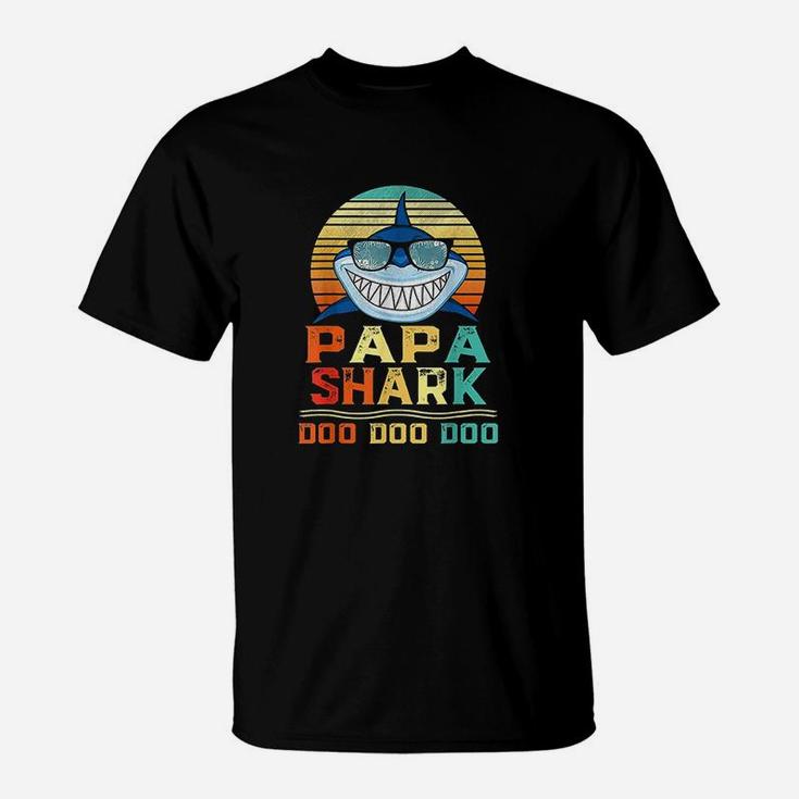 Papa Shark Doo Doo Matching Family Shark Birthday Gifts T-Shirt