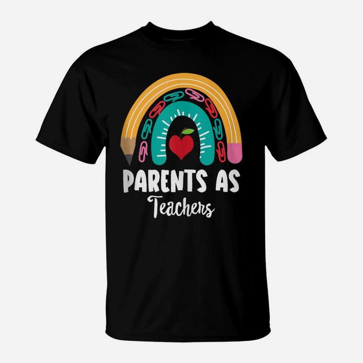 Parents As Teachers, Funny Boho Rainbow For Teachers T-Shirt
