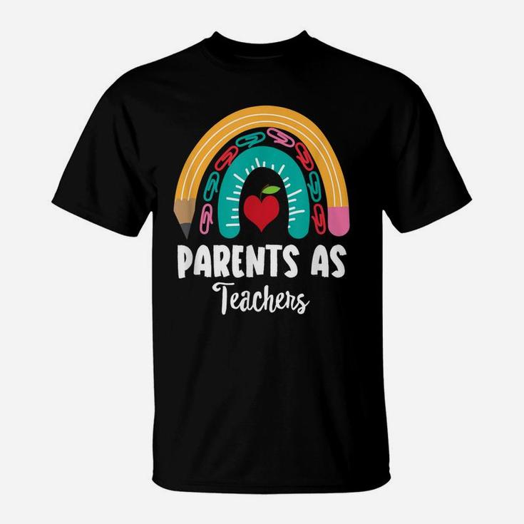 Parents As Teachers, Funny Boho Rainbow For Teachers T-Shirt
