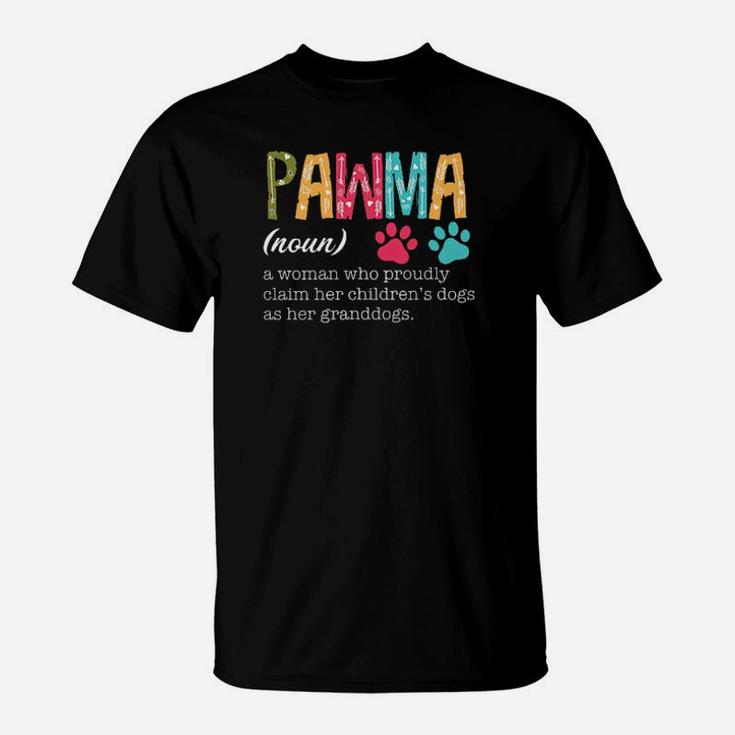 Pawma Definition A Woman Who Proudly Claim Her Children's Dogs As Her Granddogs Floral T-Shirt