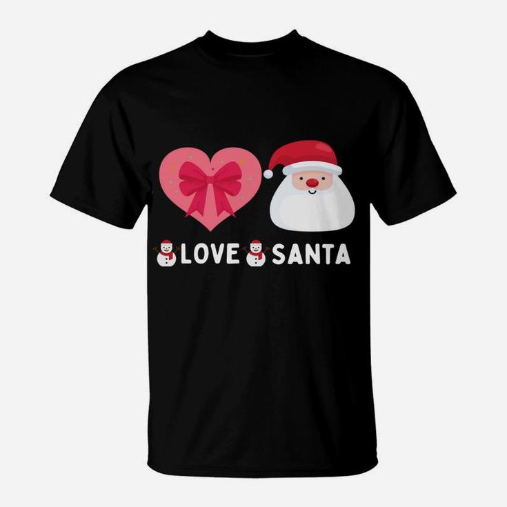 Peace Love Christmas Santa Women Men Kid Cute Holiday Sweatshirt T-Shirt