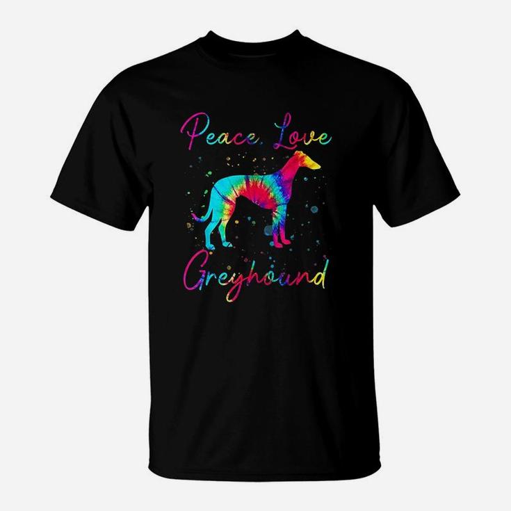 Peace Love Greyhound Funny Dog Lover Gift T-Shirt