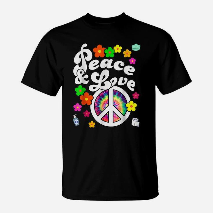 Peace Symbol And Love Tie Dye Shirt For Women Plus Size T-Shirt