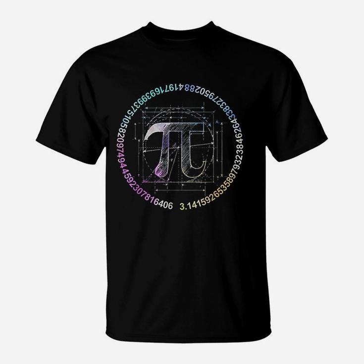 Pi Circle Watercolor For Pi Day T-Shirt