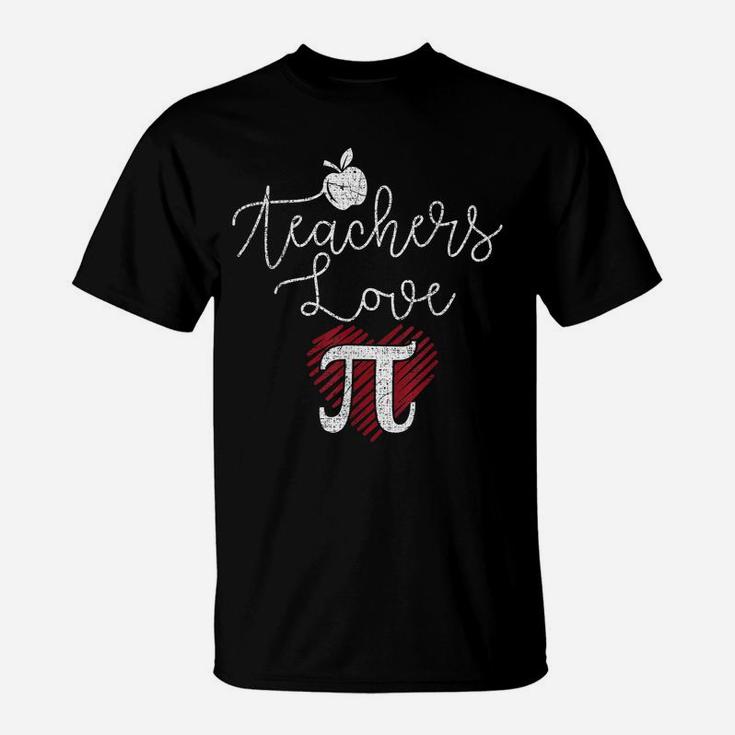 Pi Day Shirt Teachers Love Pi Math Gift Womens Mens Grunge T-Shirt