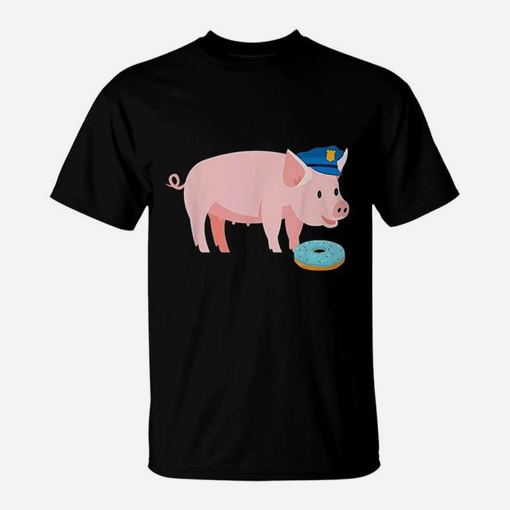 Pig Cop And Donut T-Shirt