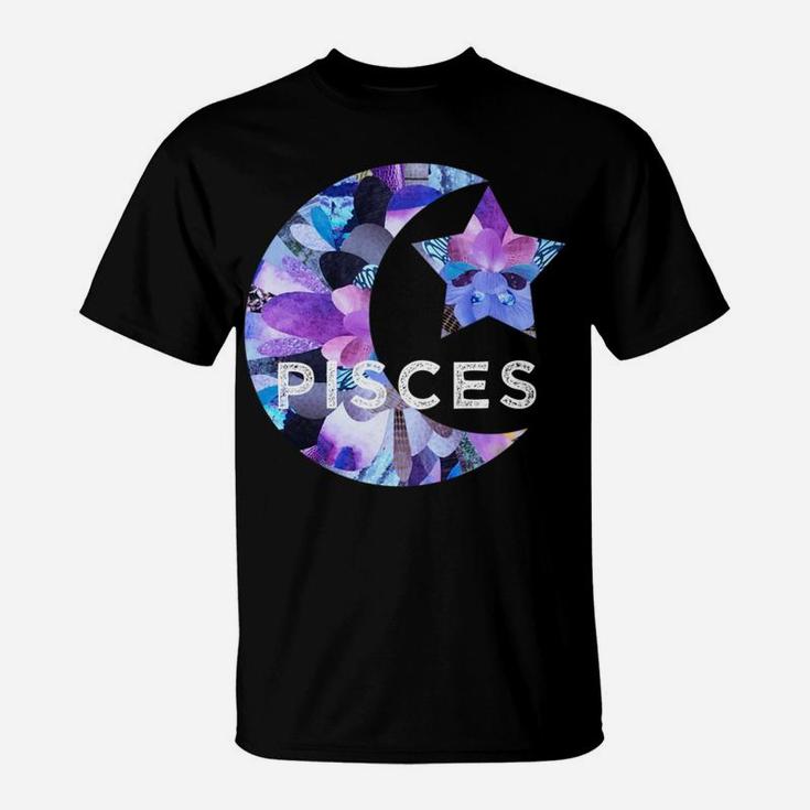 Pisces Gifts Zodiac Birthday Astrology Star Moon Sun Sign T-Shirt