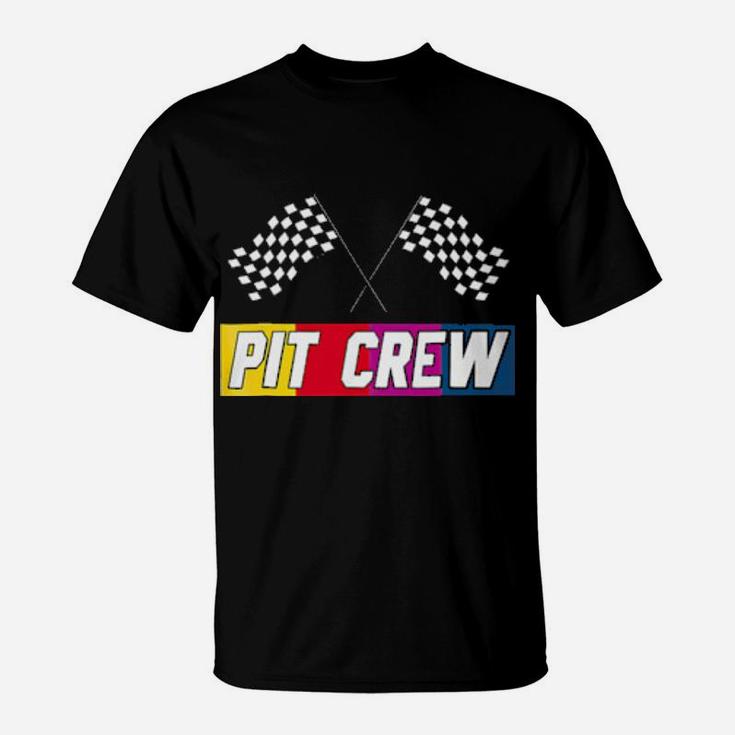 Pit Crew Dirt Track Car Racing T-Shirt