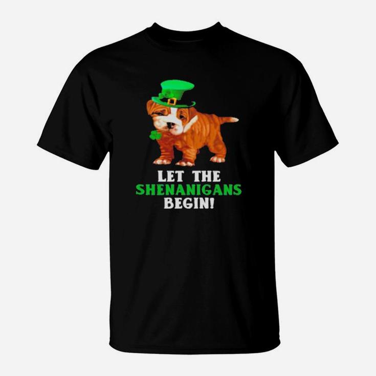 Pitbull Let The Shenanigans Begin St Patricks Day T-Shirt