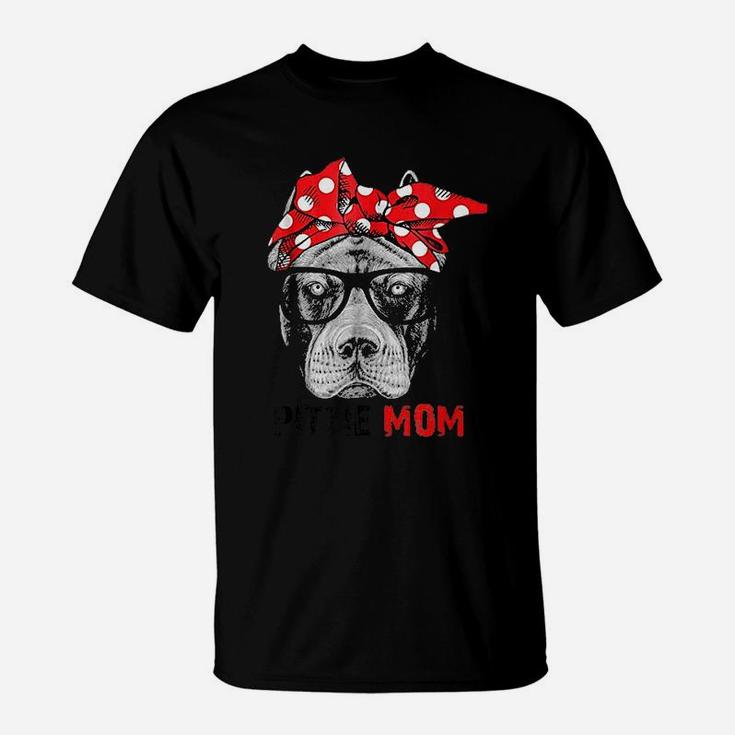 Pittie Mom And Pitbull Dog Lovers T-Shirt