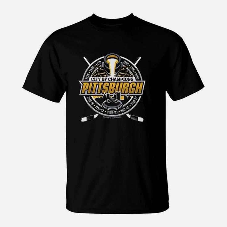 Pittsburgh Fans City Of Champions Black T-Shirt
