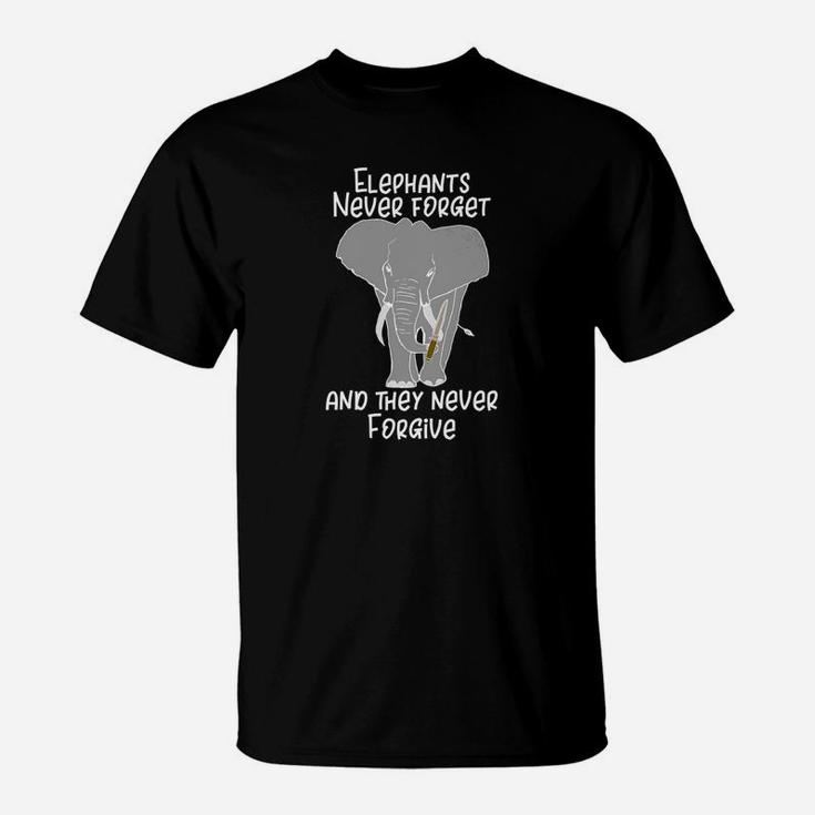 Premium Elephants Never Forget And They Never Forgive T-Shirt