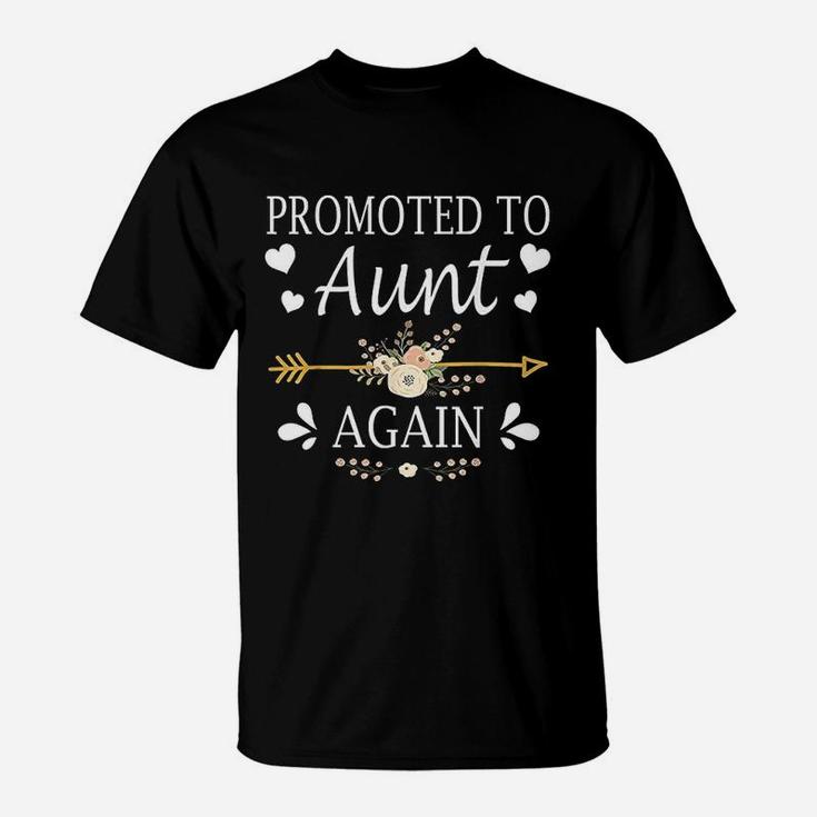 Promoted To Aunt Again Mothers Day Gifts T-Shirt