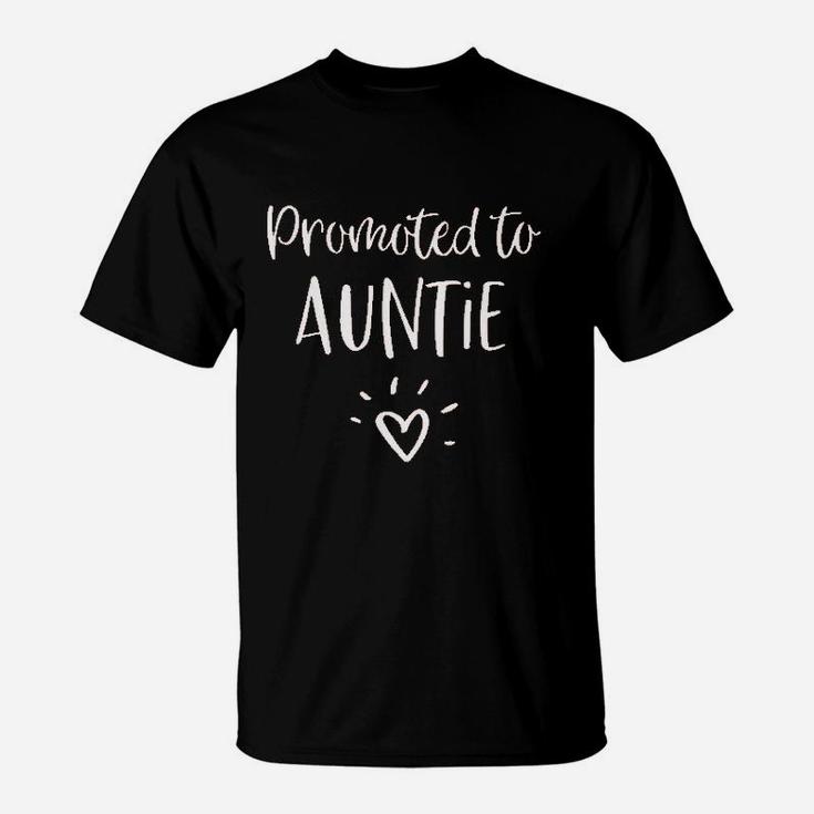 Promoted To Auntie Letter T-Shirt