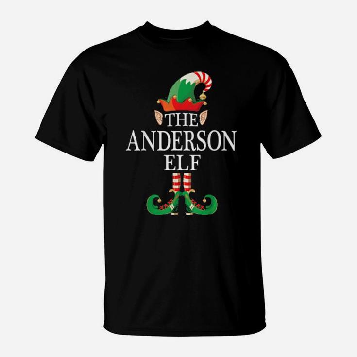 Proud Anderson Surname Xmas Family The Anderson Elf T-Shirt