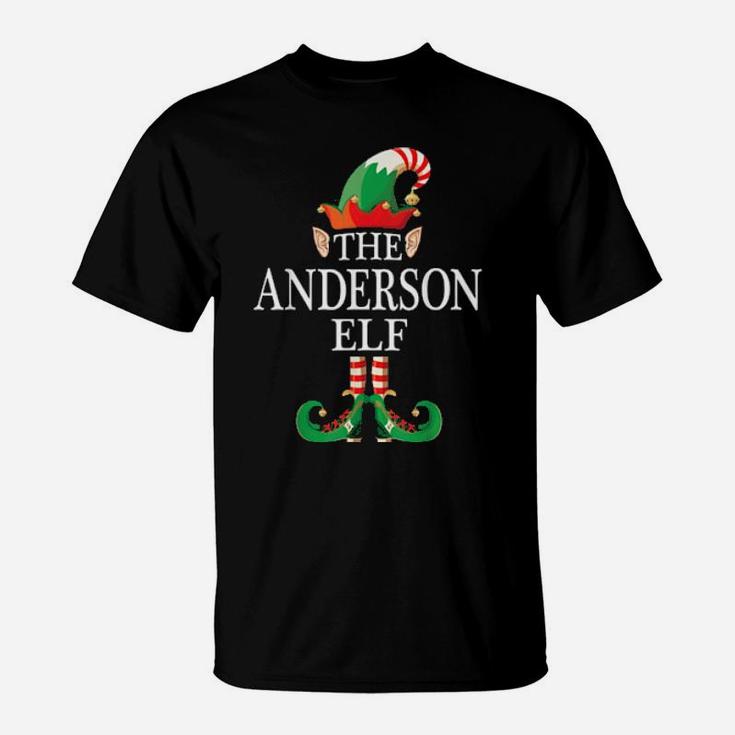 Proud Anderson Surname Xmas Family The Anderson Elf T-Shirt