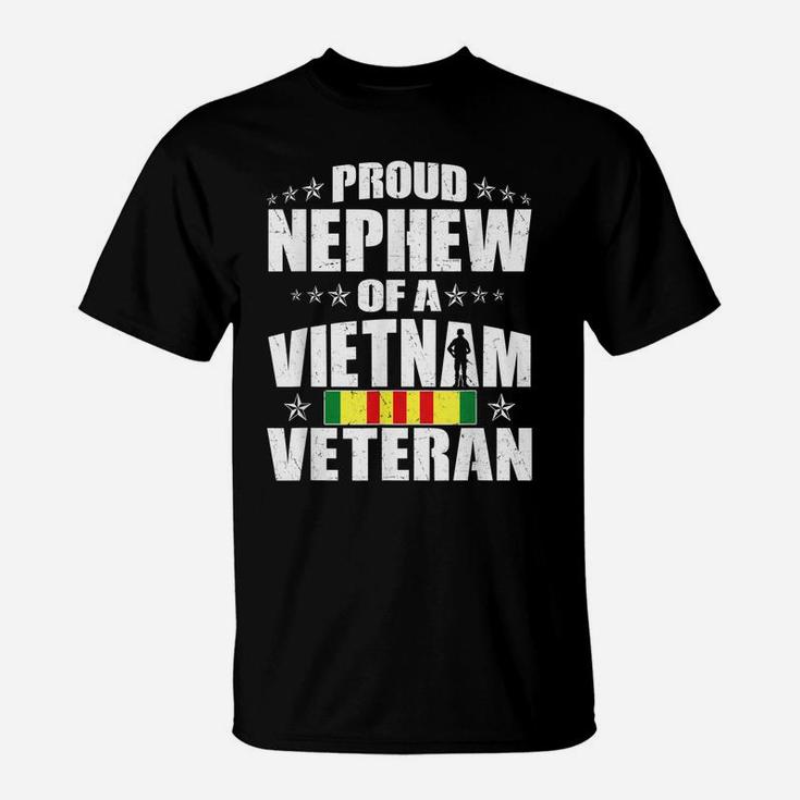 Proud Nephew Of A Vietnam Veteran - Military Veterans Family T-Shirt
