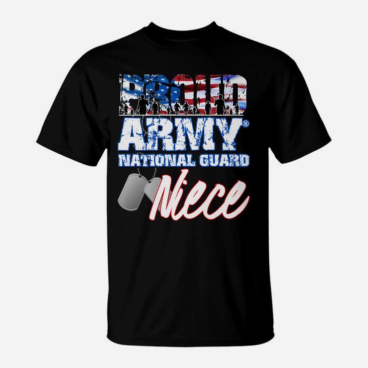 Proud Patriotic Army National Guard Niece Usa Flag Women T-Shirt