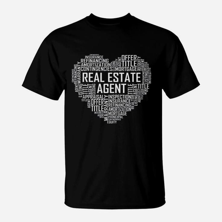 Proud Real Estate Agent Heart T-Shirt
