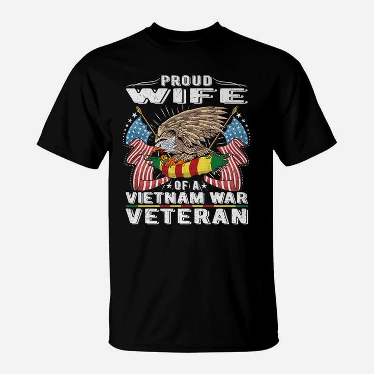 Proud Wife Of Vietnam War Veteran Military Vet's Spouse Gift T-Shirt