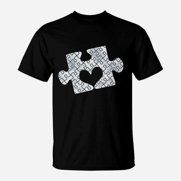 Puzzle Piece Heart Awareness T-Shirt