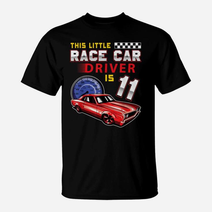 Race Car 11Th Birthday Toddler Boy Racing 11 Years Old T-Shirt
