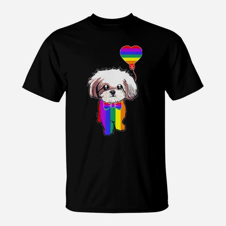 Rainbow Shih Tzu Unicorn Pride Lgbt  Gay Lesbian T-Shirt
