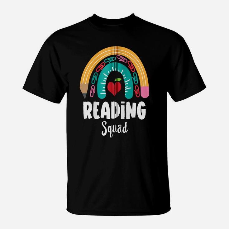 Reading Squad, Funny Boho Rainbow For Teachers Zip Hoodie T-Shirt