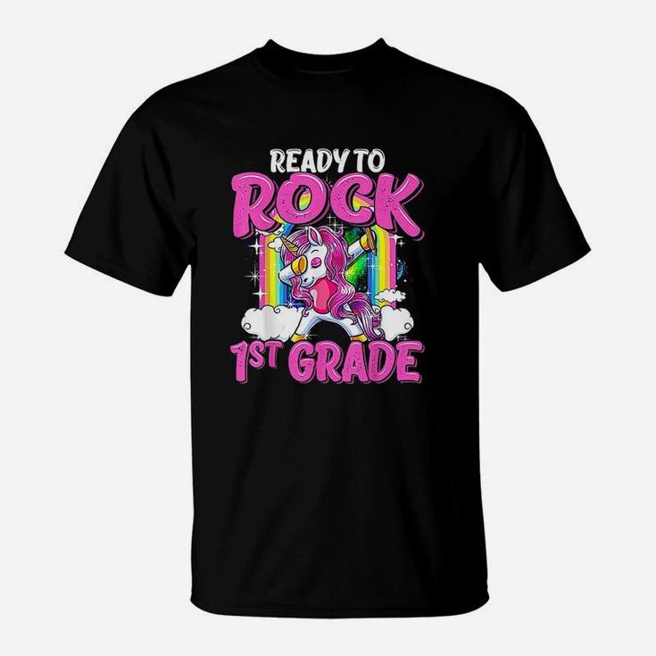 Ready To Rock 1St Grade Dabbing Unicorn T-Shirt