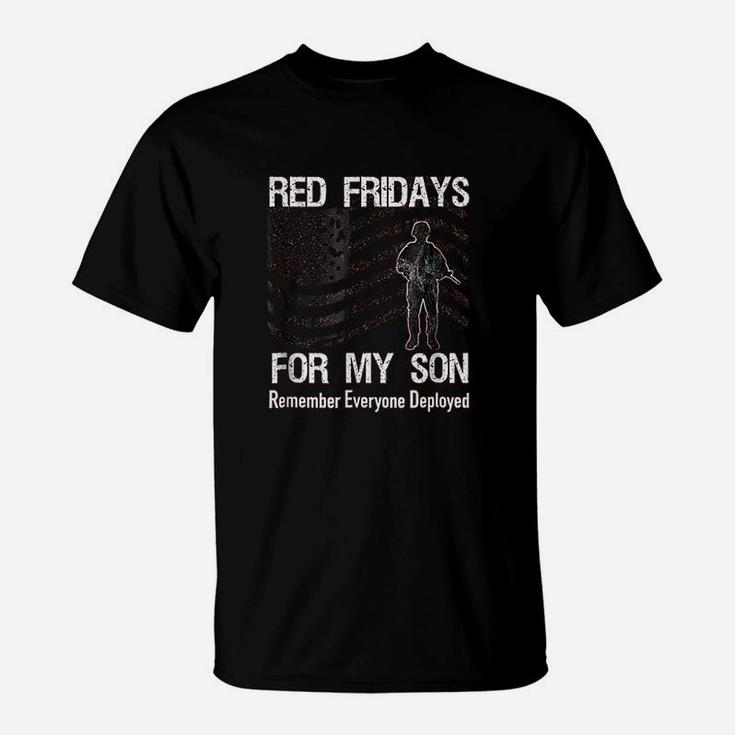 Red Friday Military On Flag Family Deployed T-Shirt