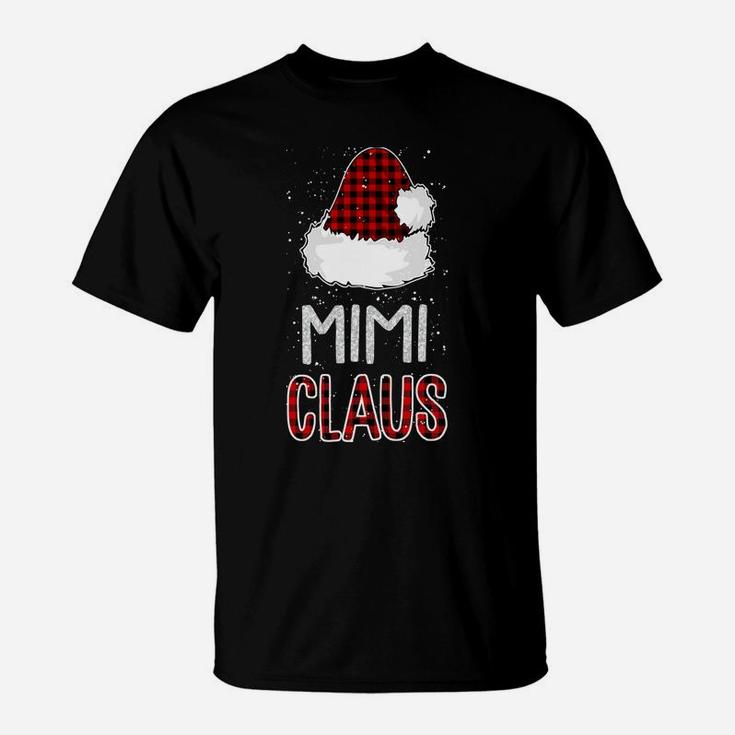 Red Plaid Mimi Claus - Matching Family Funny Christmas Gift T-Shirt