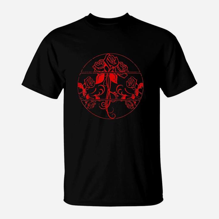 Red Roses Aesthetic Clothing Soft Grunge Clothes Goth Punk T-Shirt
