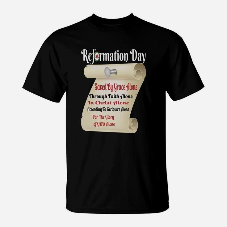 Reformation Day Five Solas Christian Theology T-shirt T-Shirt