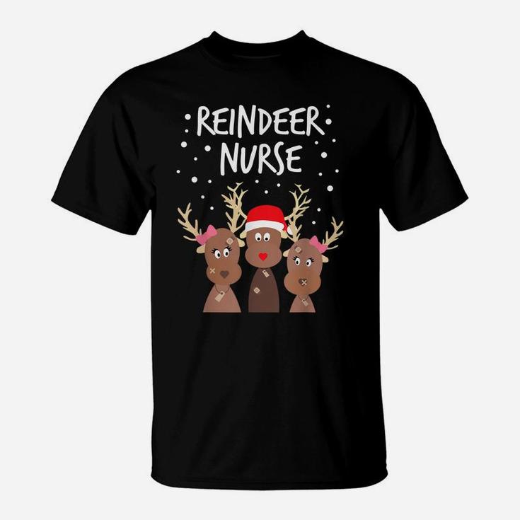 Reindeer Nurse Christmas Funny Nurses Xmas Gift T-Shirt
