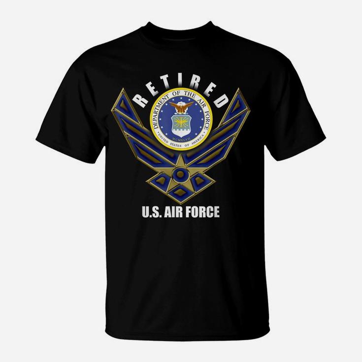 Retired Us Air Force Veteran  Retirement Gift Tee T-Shirt